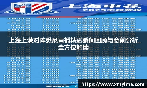 上海上港对阵悉尼直播精彩瞬间回顾与赛前分析全方位解读